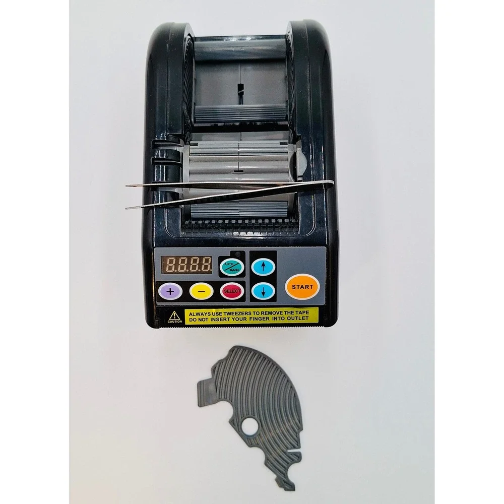Automatic Electric Tape Dispenser Cutter Packaging Machine w/ Cord & Tweezers